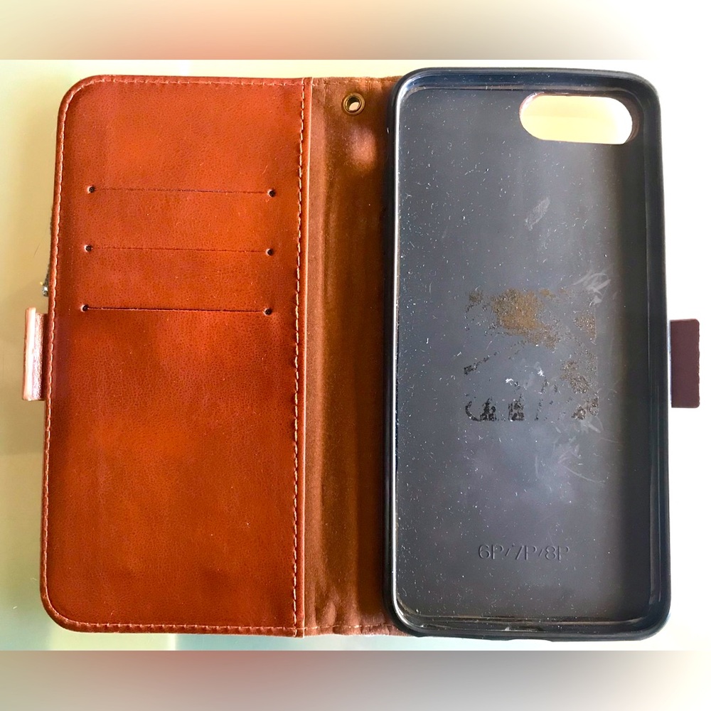 Denim iPhone Wallet Case fits 6Plus/7Plus/8Plus